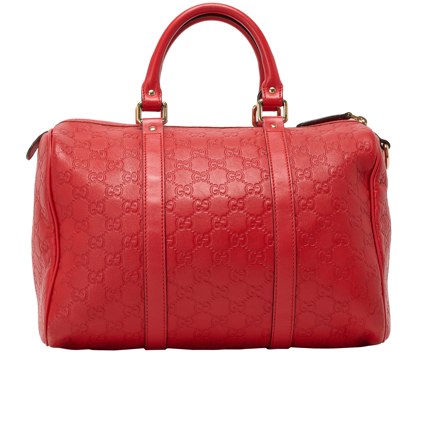 Medium Joy Boston Bag, &pound;395, Handbags, Red, Leather, Back view